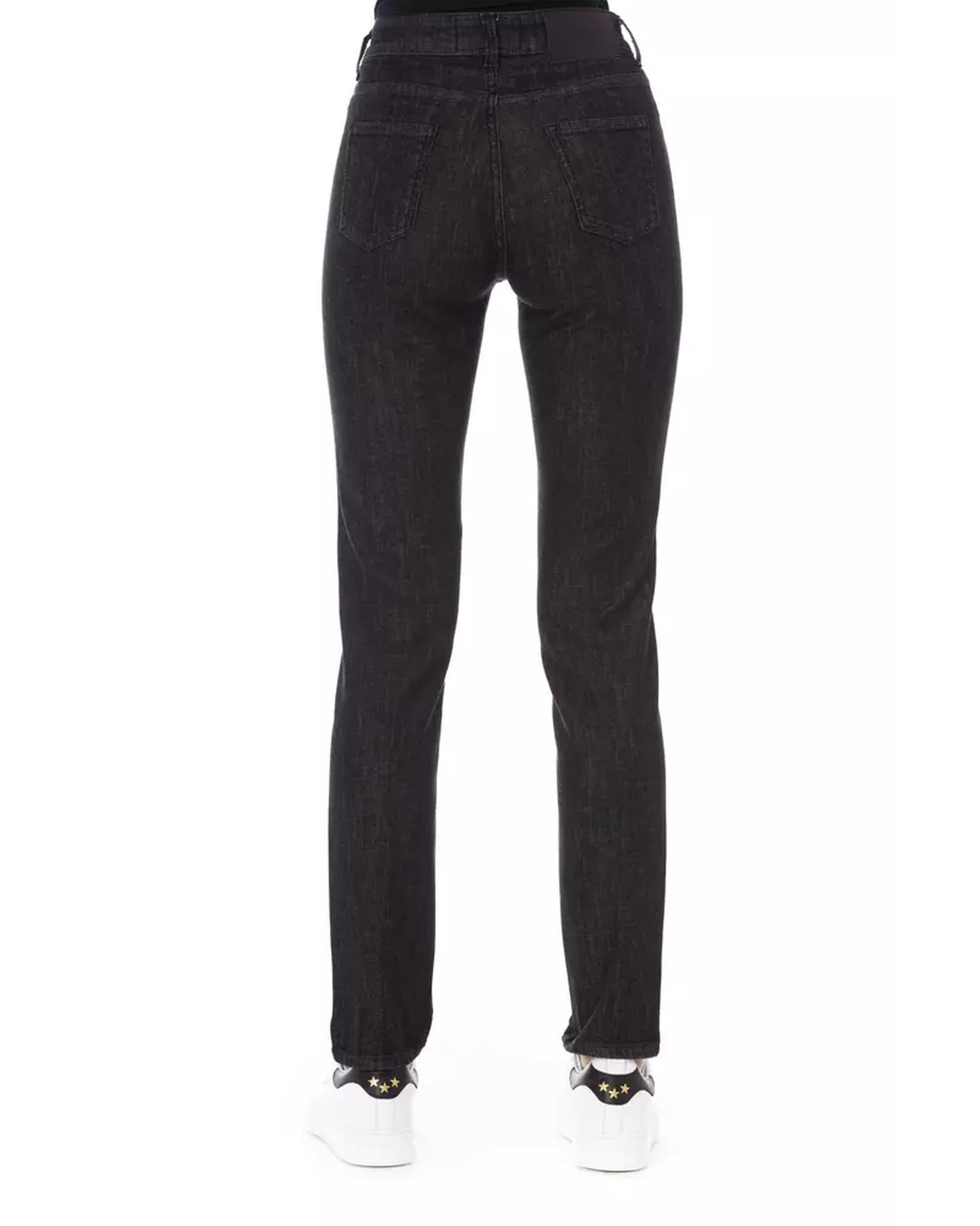 Regular Jeans with Logoed Button and Tricolor Insert. W28 US Women - Women's Fashion > Bottoms