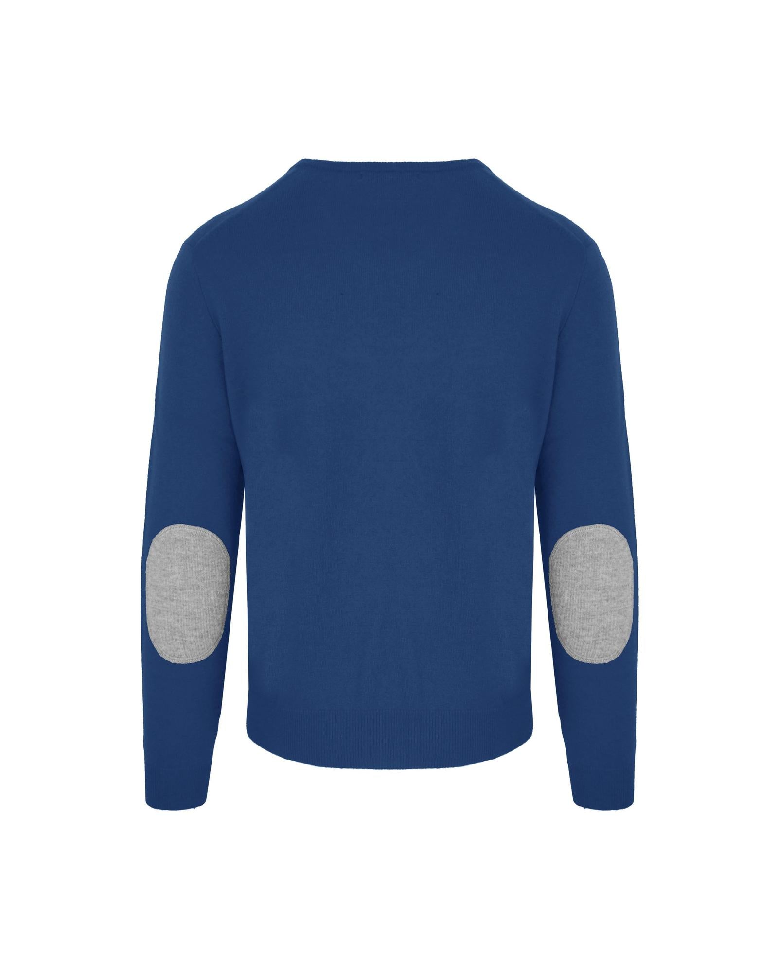 Malo Blue Round Neck Wool and Cashmere Sweater M Men - Men's Fashion > Knitwear & Sweaters