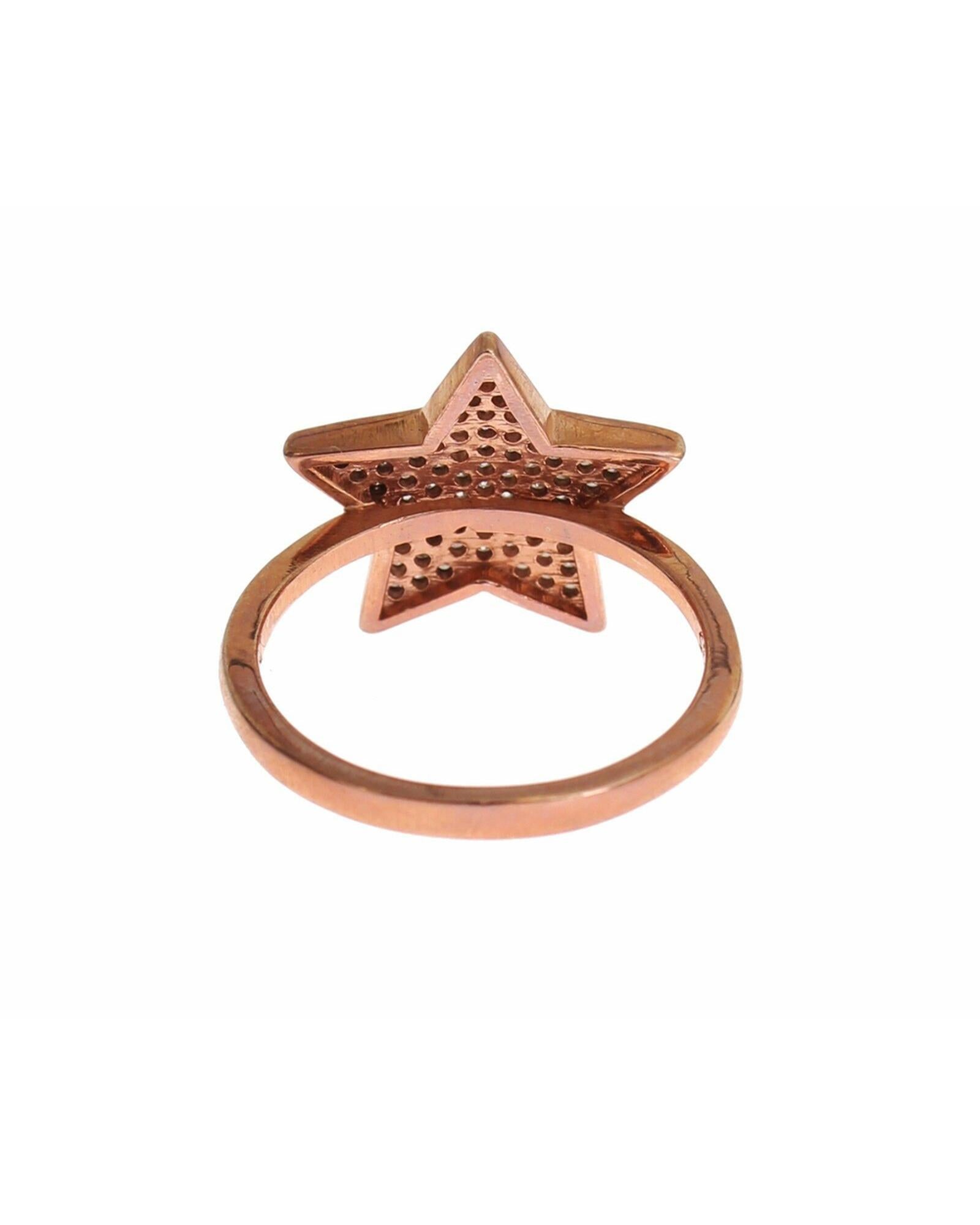 Authentic NIALAYA Pink Gold Plated Sterling Silver Ring 54 EU Women - Women's Fashion > Jewellery