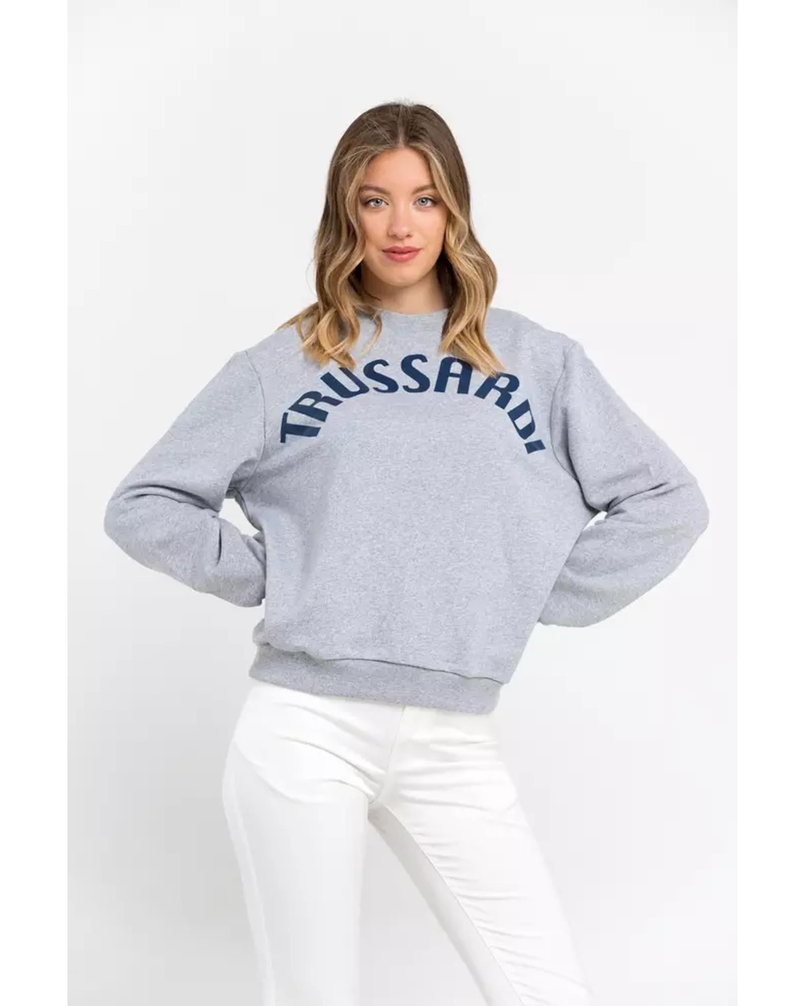 Oversized Round-neck Sweatshirt with Maxi Lettering S Women