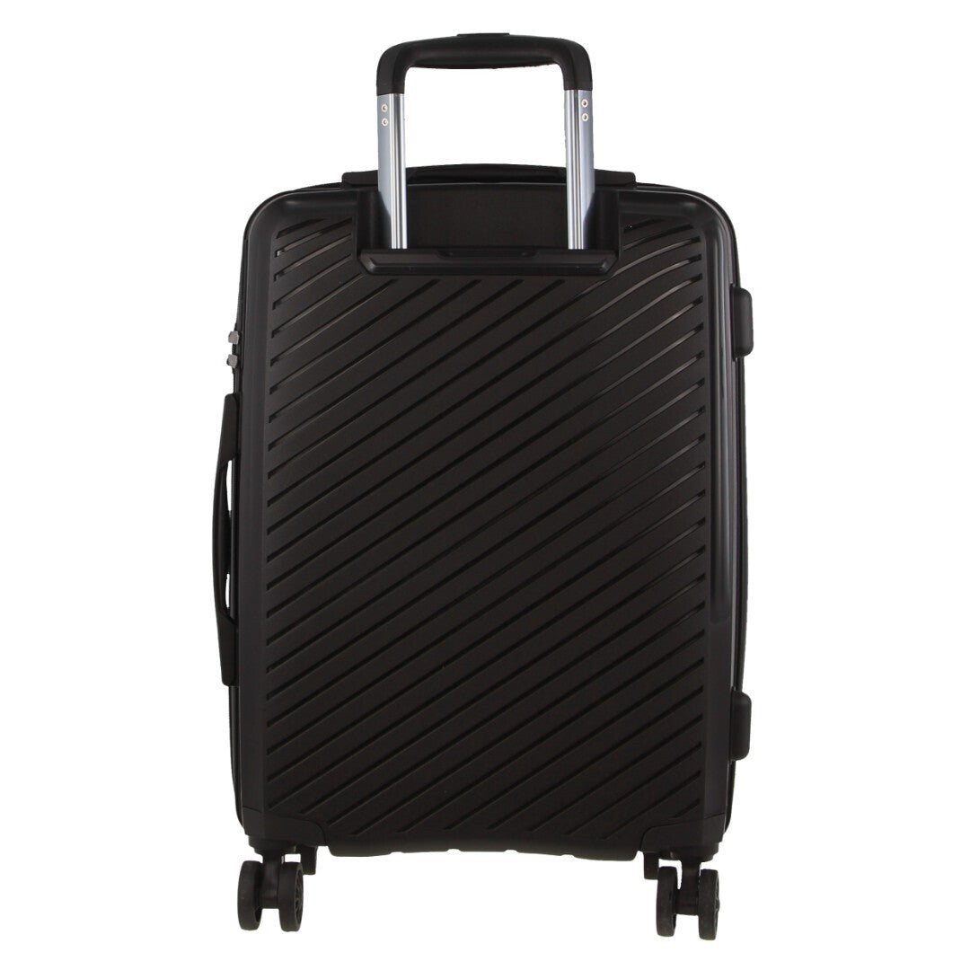 Pierre Cardin Inspired Milleni Cabin Luggage Bag Travel Carry On Suitcase 54cm (39L) - Black - Home & Garden > Travel