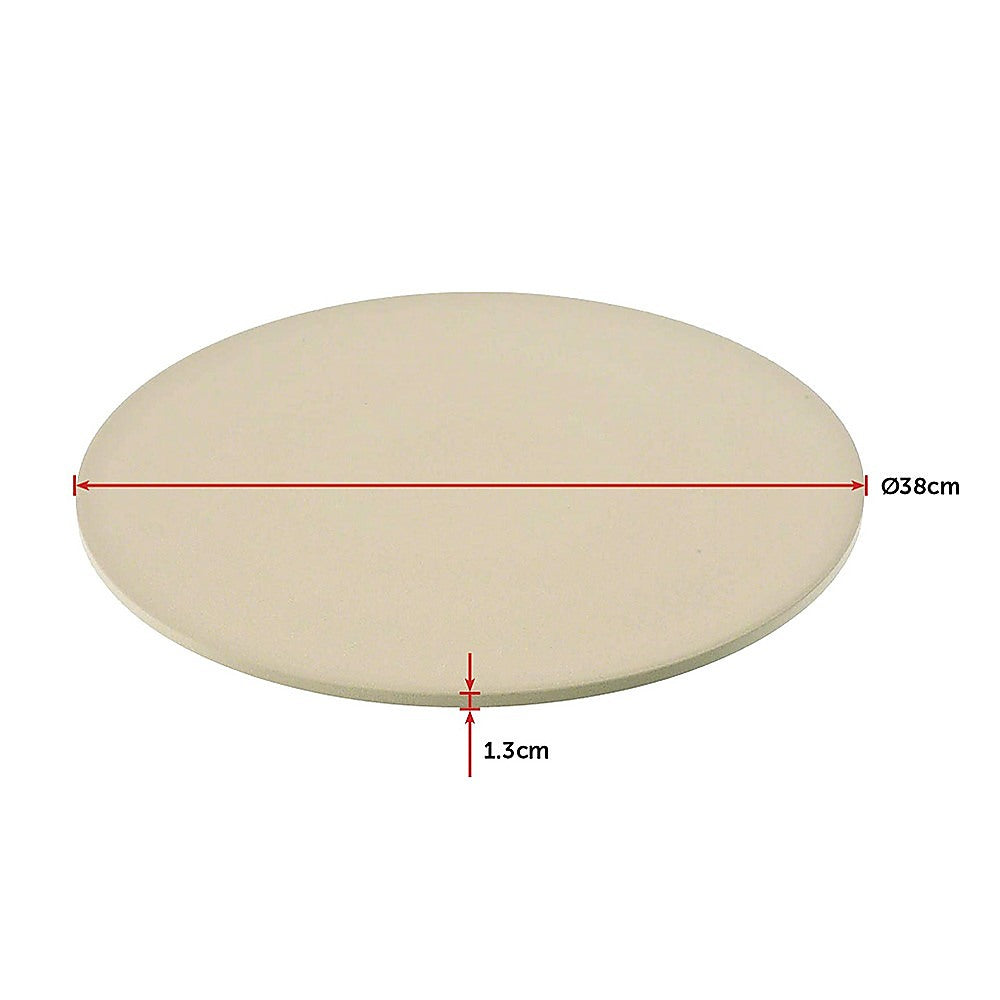 38cm XL Pizza & Baking Stone for BBQ/Oven/Grill - Home & Garden > Kitchenware