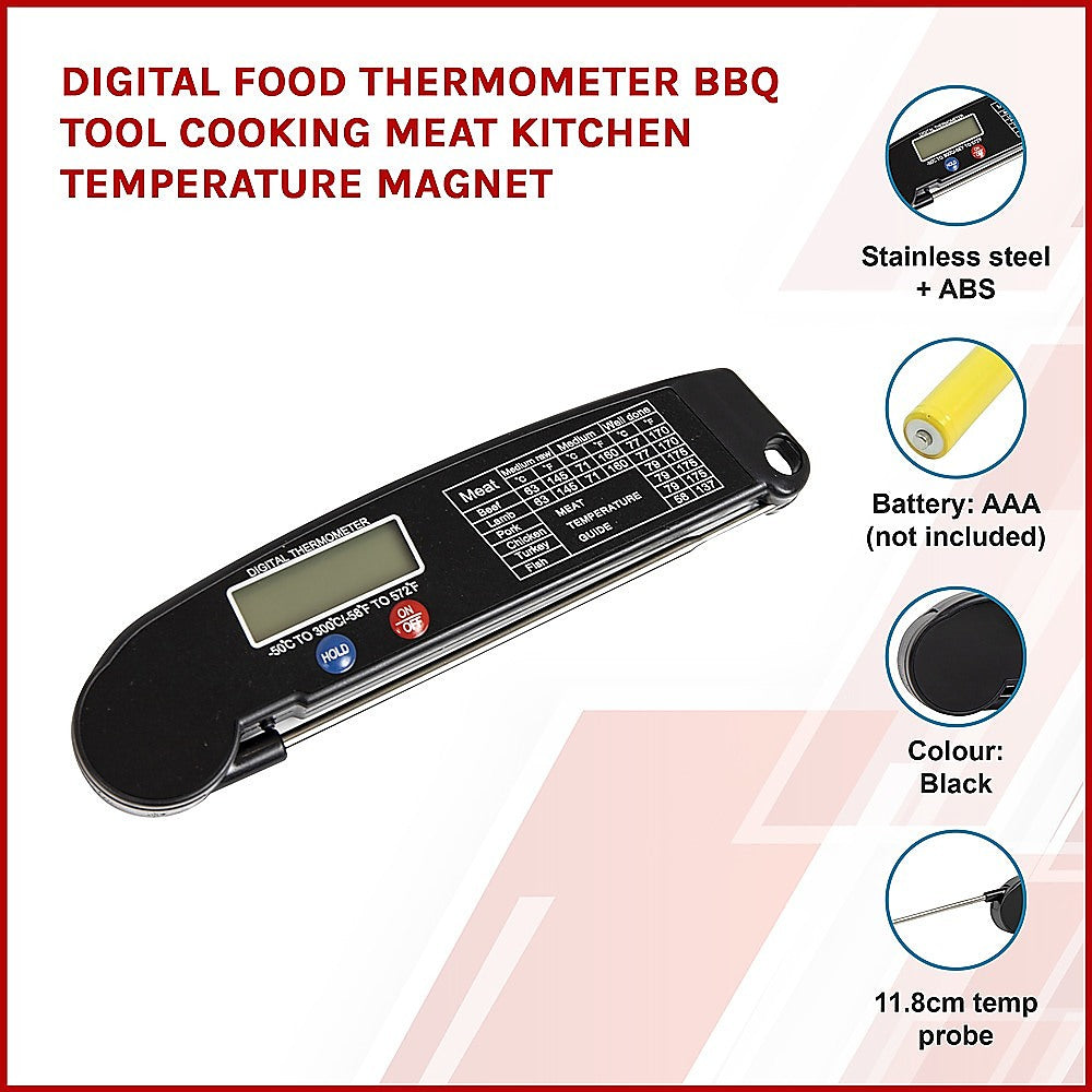 Digital Food Thermometer BBQ Tool Cooking Meat Kitchen Temperature Magnet - Home & Garden > Kitchenware