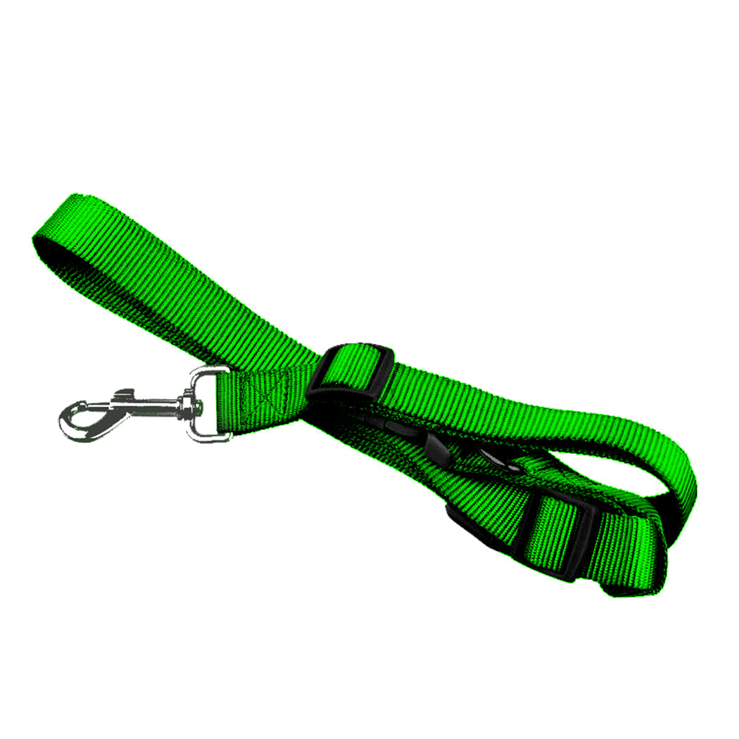 Adjustable Dog Hands Free Leash Waist Belt Buddy Jogging Walking Running Green - Pet Supplies