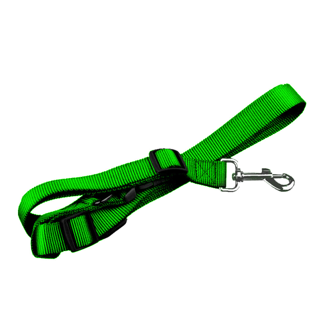 Adjustable Dog Hands Free Leash Waist Belt Buddy Jogging Walking Running Green - Pet Supplies