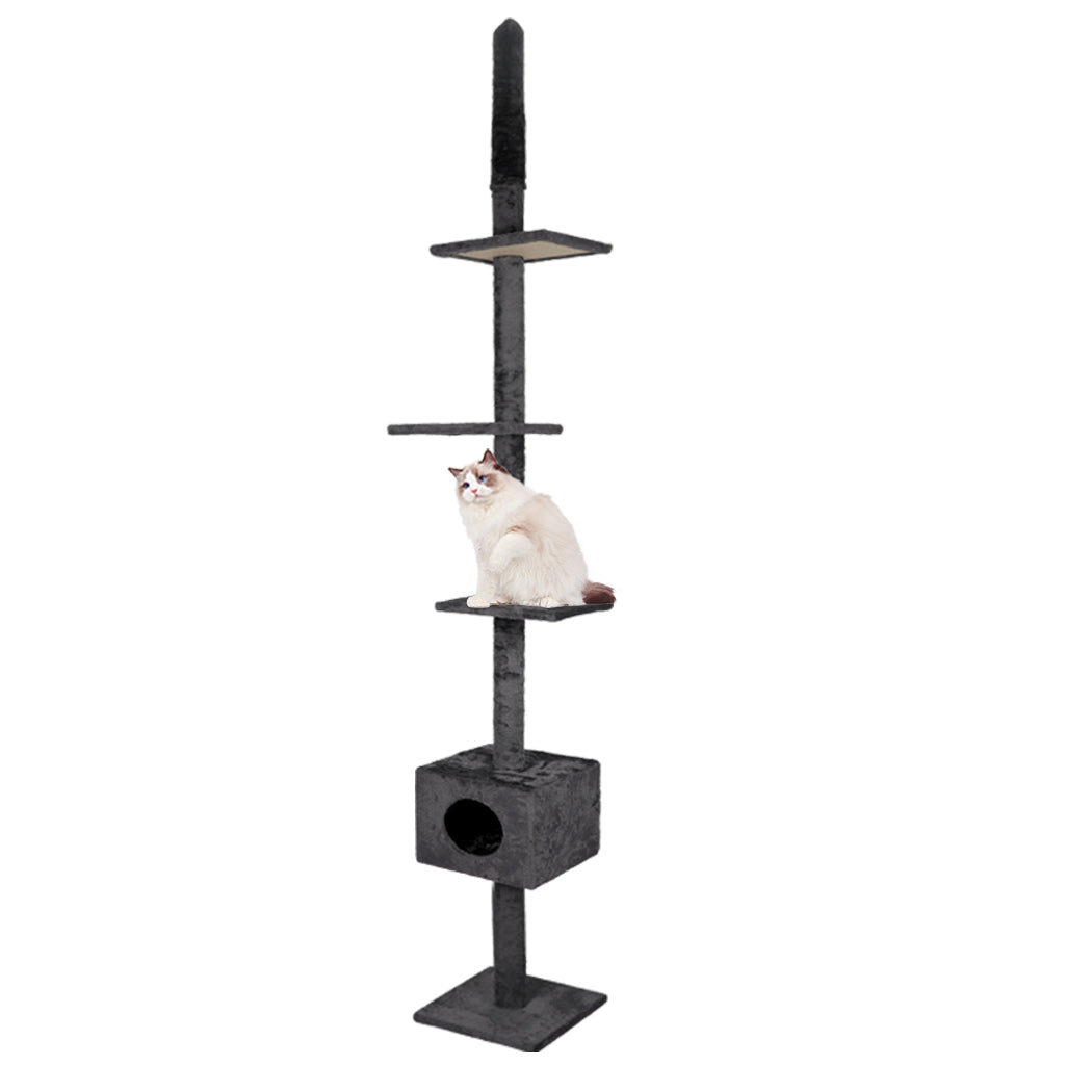 Cat Scratching Post Tree Condo Furniture Scratch Adjustable Height 248-288 - Pet Supplies