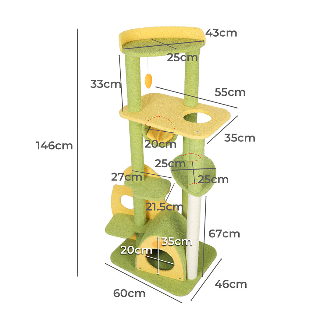 Cat Tree Kitten Furniture Condo Scratching Post Scratcher Multi-Level - Pet Supplies