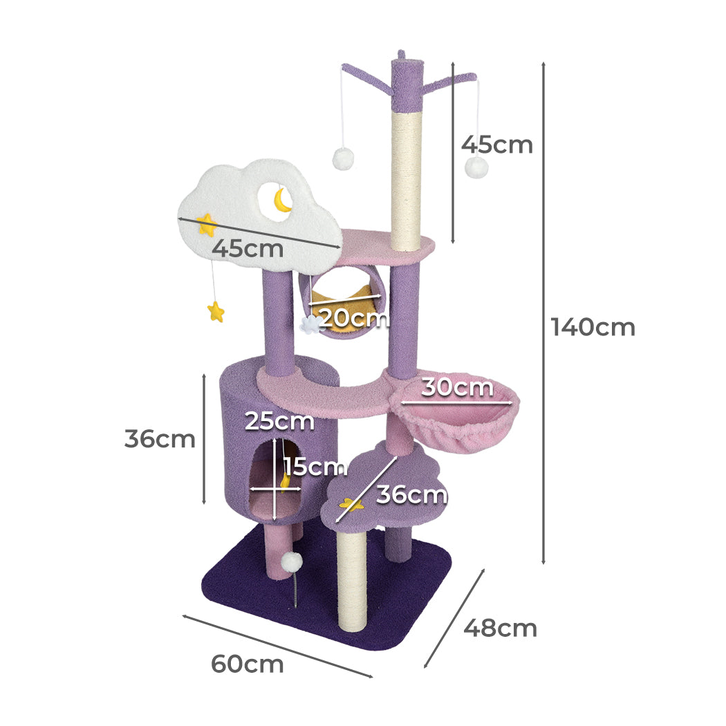 Cat Tree Kitten Furniture Condo Scratching Post Scratcher Multi-Level - Pet Supplies