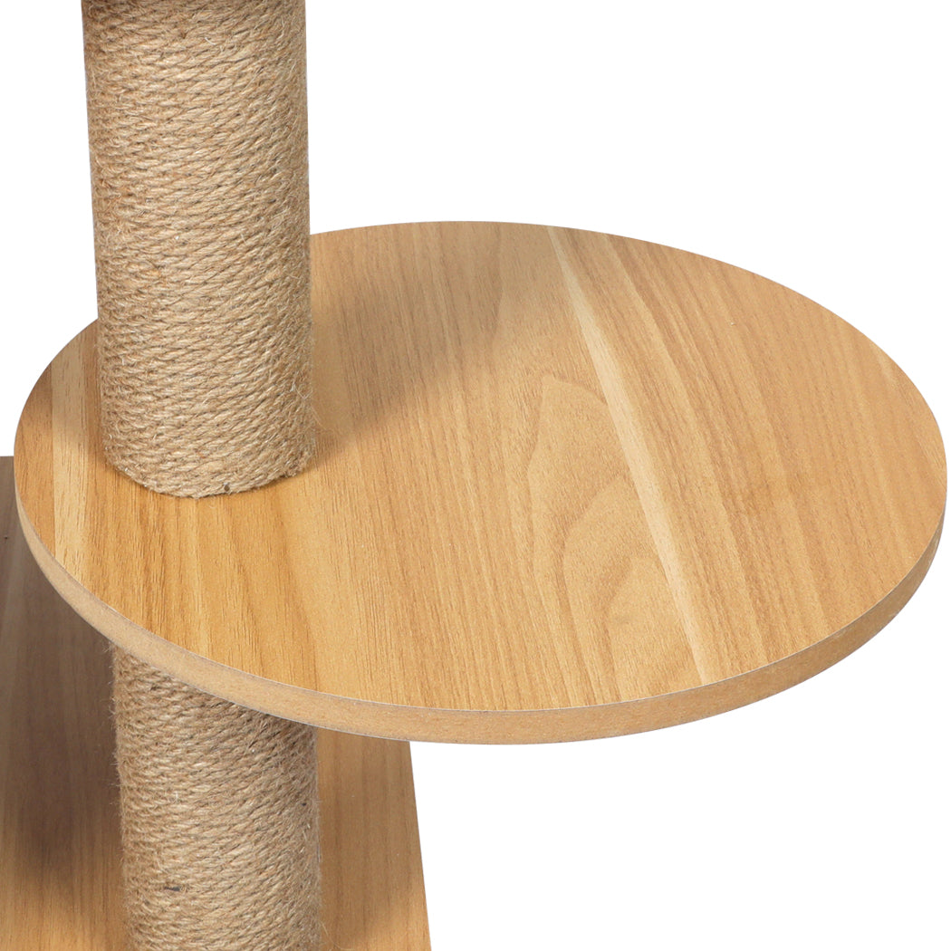 Cat Tree Scratching Post Scratcher Cats Tower Wood Condo Toys House 130cm - Pet Supplies