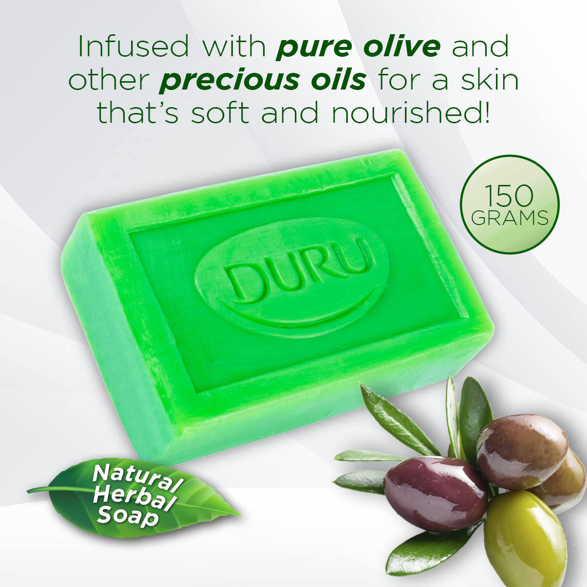 48 Pack Duru Nourish Body Soap 150g Natural Olive Oil - Health & Beauty > Bath & Body